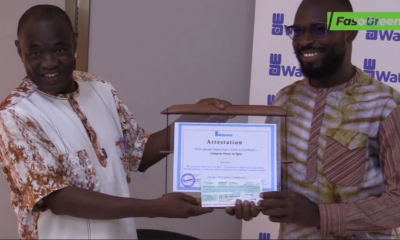 water aid Prix spécial WATER AID: Basile SAMA reçoit officiellement son chèque