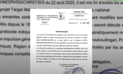 Suspension des activités de Targuet Malaria : La CVAB salue la décision