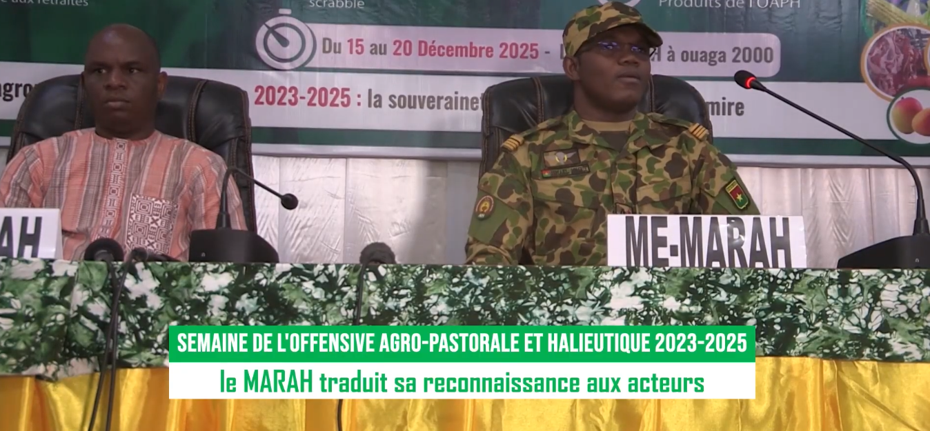 Semaine de l'offensive agro-pastorale et halieutique 2023-2025: le MARAH traduit sa reconnaissance aux acteurs de mise