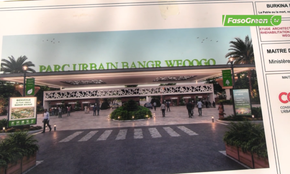 CAPTURE 1 Réhabilitation du parc urbain Bangr-Weoogo : Le ministre de la sécurité pose la première pierre